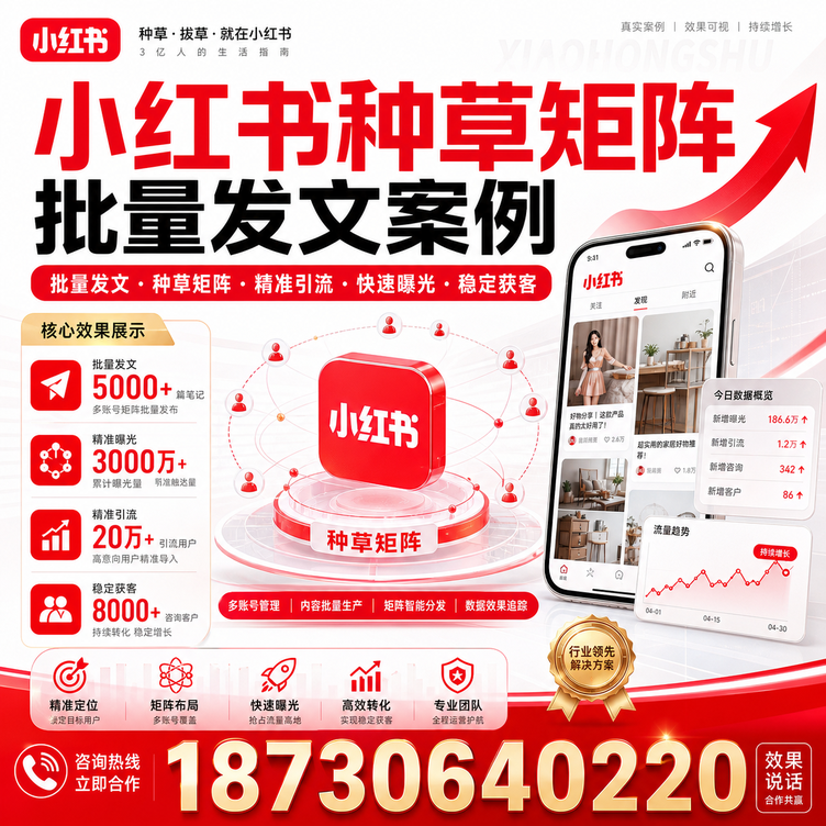 丽江小红书种草矩阵批量发文案例